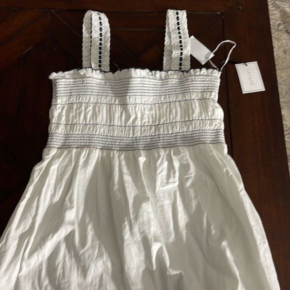 🌟🌟NWT 🌟🌟1.STATE™ Topstiched Smocked Bodice Maxi Dress - size L - Picture 6 of 8